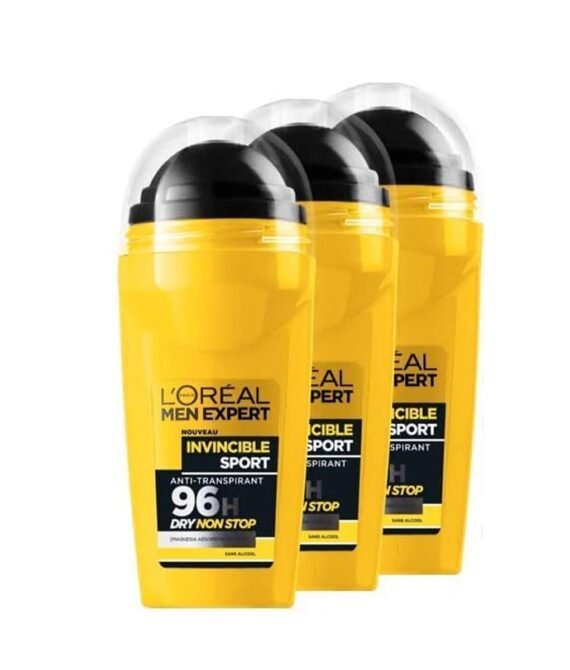 L’Oréal Men Expert Invincible Sport Deodorant Ball 50 ml – Pack of 3