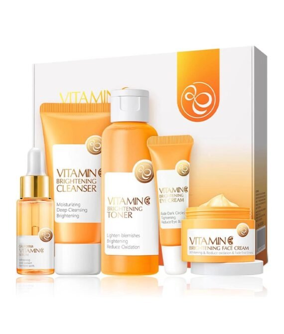 Skincare Gift Set for Teenage Girls – Vitamin C Serum Skin Care Sets & kits – Pamper Gifts for Women – Includes Cleanser, Face Serum,Cream,Toner, Eye Cream – Anti-Aging Daily Skin Care (5 Pieces)